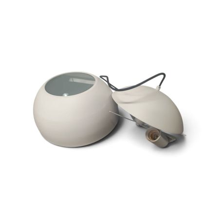 FA-04.Luminaria de Sobrepor Pendente Saturno G-18019 Branco Texturizado  17cm X 33cm  23W Bivolt (Sem Lampada) - Fermarte