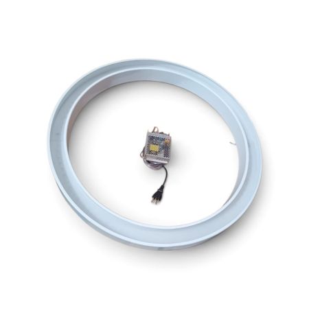 FA-04.Luminara Plafon de Sobrepor LED Redondo Cor Branca Medidas Altura 7cm Diamentro 100cm C/ Driver