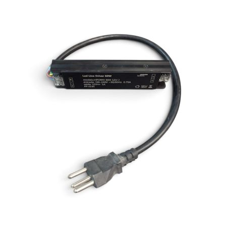 FA-10.Led Line Driver 60W Modelo: HPOWV 60H 12U-J Bivolt Entrada: 0.75A Saida: 12V 5A C/RABICHO - LUMINI