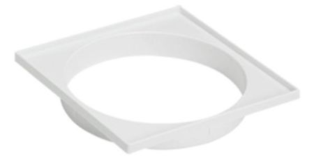 C02.Porta Grelha N14 Quadrado de 100mm Branco Amanco Wavin