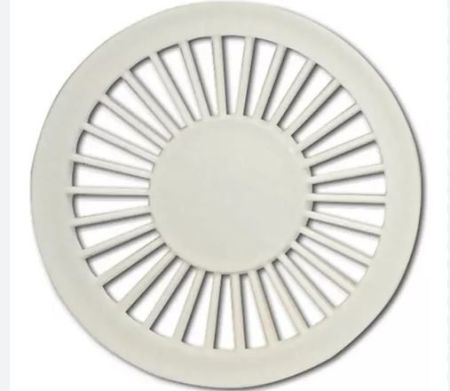 C03.Grelha Redonda Radial Dn 100 Branca -Amanco   COD.12313