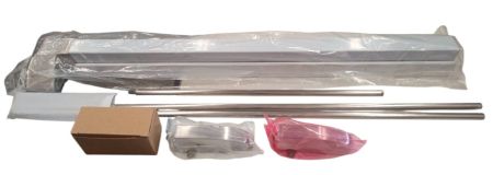 C-23 - Barra Anti Panico Touch Inox Com Maçaneta e Cilindro T3