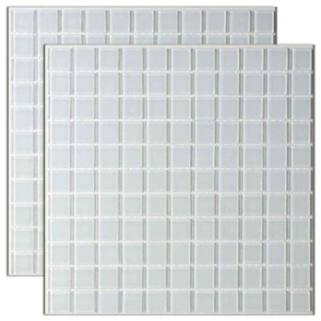 C21.Pastilha de Vidro Branco Gelo VITRUS 2,5x2,5cm Peça 30x30cm 2,97M2 por caixa18