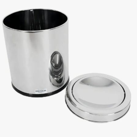 B11.Lixeira Inox 3l Banheiro Cozinha Escritório Modelo BRINOX / 21 CM X 19 CM