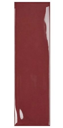 C26.Revestimento de Parede Liverpool Burgundy Brilhante 07x24,4cm Portobello Caixa contem 20 Unidade e 0,34m².