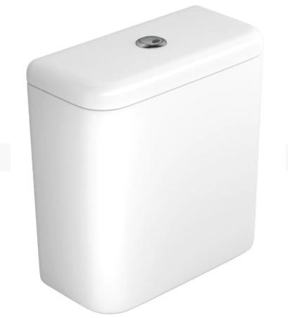 C-21 - Caixa Acoplada Deca com Acionamento Duo para Bacias Carrara Nuova Branco e Cromado COD. CD11F.17