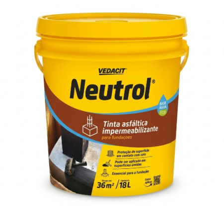 B-22 - Pintura Asfáltica Neutrol Água Balde 18 Litros VEDACIT
